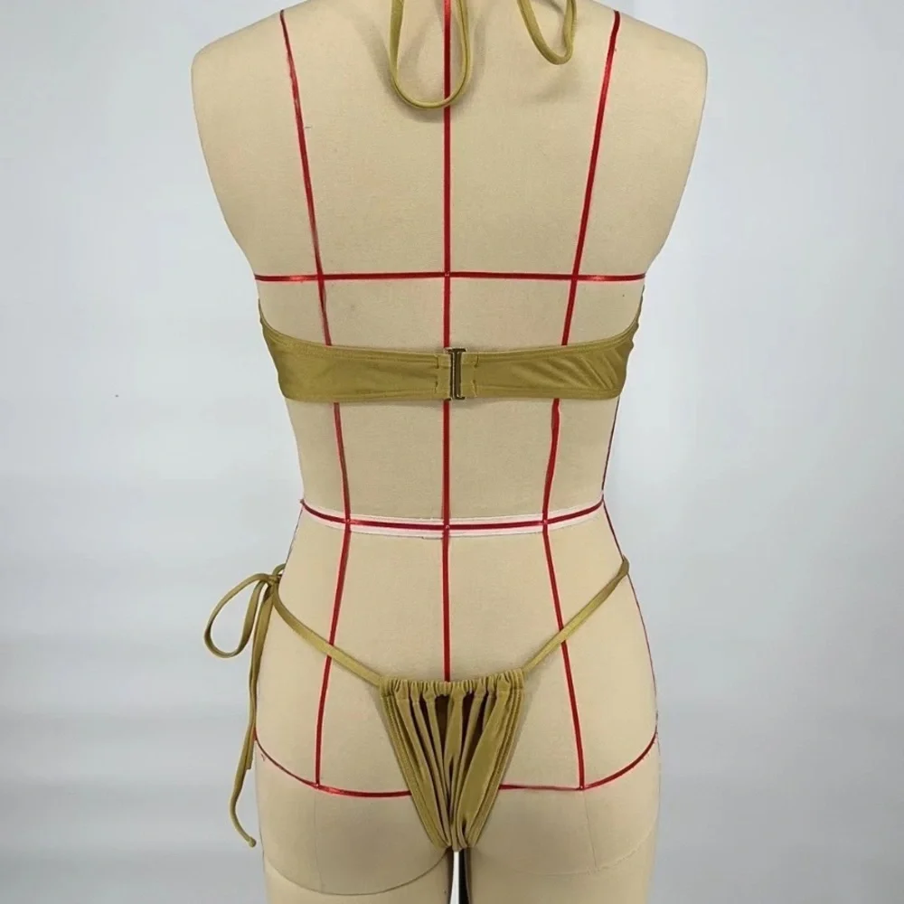 Emilio Pucci military green bikini swimsuit - Picture 4 of 4